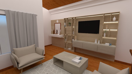 Sala Moderna e Aconchegante