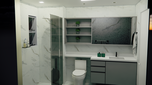 Banheiro Renovado com Estilo