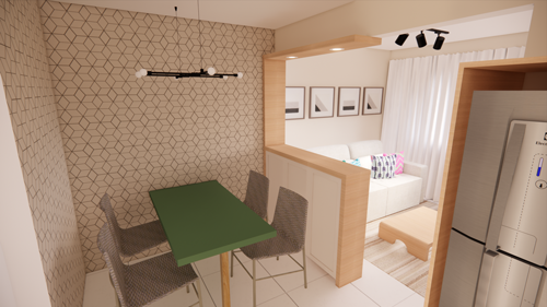 Cozinha Integrada com um Toque Moderno